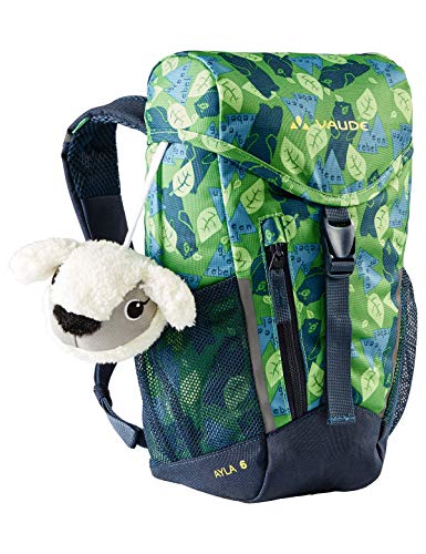 VAUDE 15485 mixte enfant Sacs à dos 5-9L, Parrot Green/Eclipse, 6 Litres