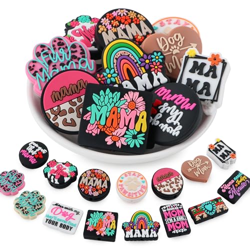 Lovyomi 15Pcs Character Silicone Focal Beads for Pens(Mama)