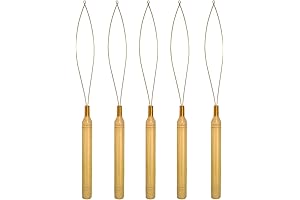 5Pcs Needle Threaders with Wooden Handle