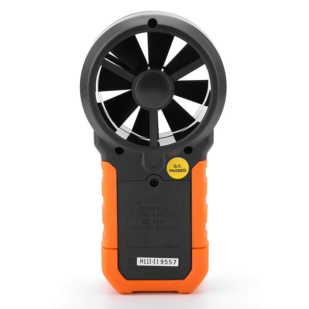 Digital Windmesser PM6252A Anemometer Luftvolumen Messanemometer mit LCD Display für Windsurf Drachenfliegen Segeln Surfen Angeln