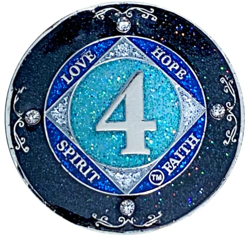 Médaille NA 4 ans pour célébrer l'anniversaire de sobriété