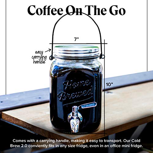 Willow & Everett Cold Brew Maker Iced Coffee Makers Glass Pitcher w