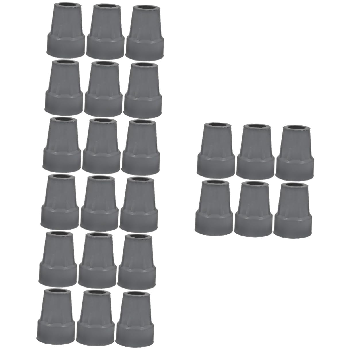 BESTYASH Alfombrilla Antideslizante Para Muletas Bastón Seniors Cubrir Apoyo Reemplazo De Fondos De Muletas Reemplazo De Puntas De Andador Caucho Grey 6 Piezas X 4