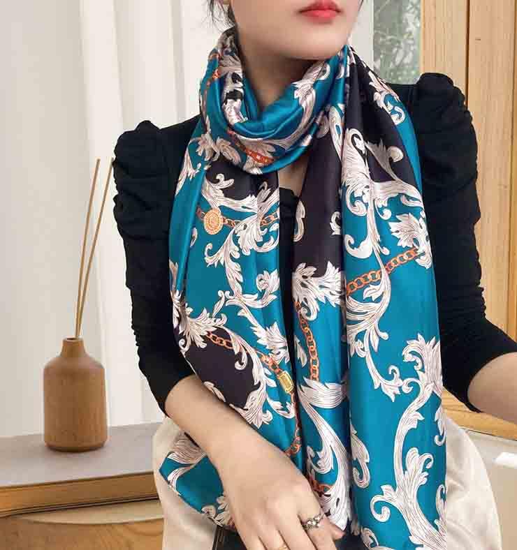 Scarfs for Women Long Stain Scarf Fashion Scarves Headscarf Lightweight Sunscreen Shawls Wraps Scarf3