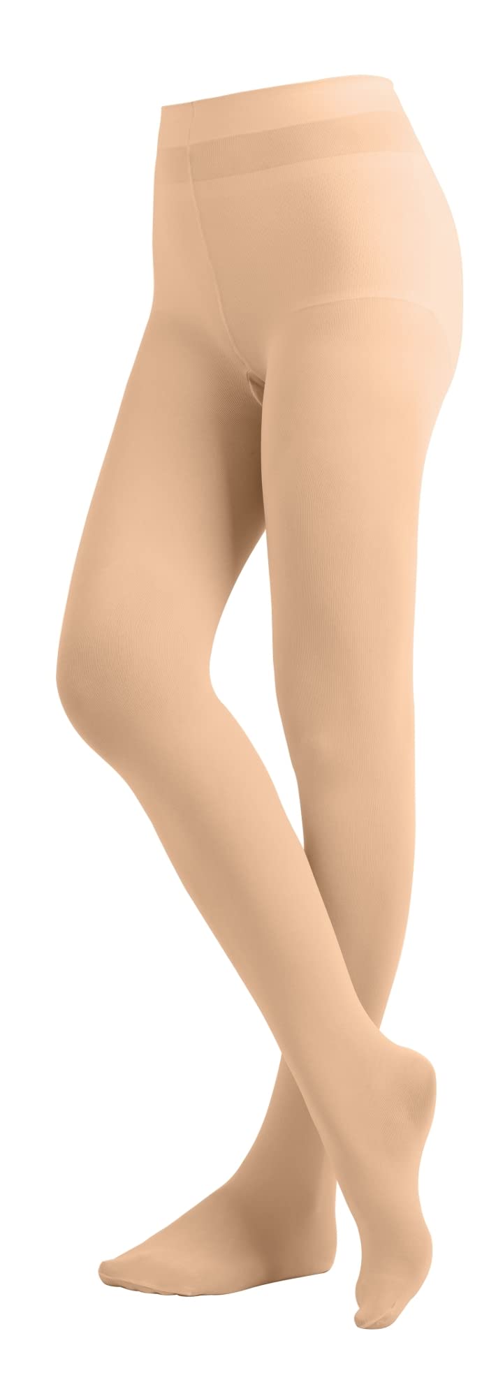 EMEM ApparelWomen's Solid Colored Opaque Microfiber Footed Tights, Nude, D