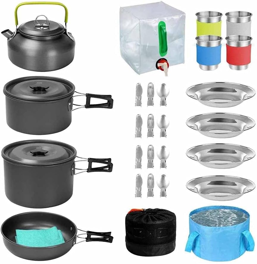 Camping Cookware Set Portable BBQ Cooking Utensils for Outdoor Camping Cookware Set Outdoor Cookware Barbecue Portable