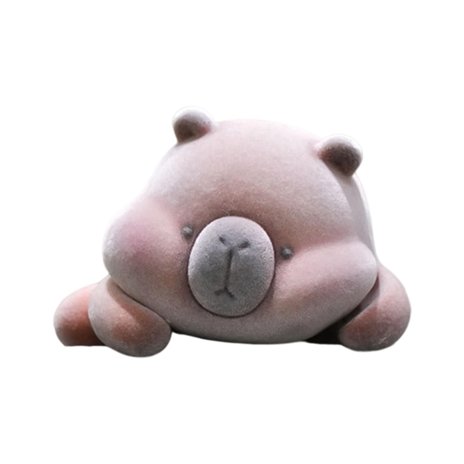 Xjdzineq Miniature Animal Toy Small Soft Furry Miniature Animal Figurine Tabletop Ornament for Home Car Decoration Plush Desk Lightweight Portable Car Dashboard Accessory Party Home