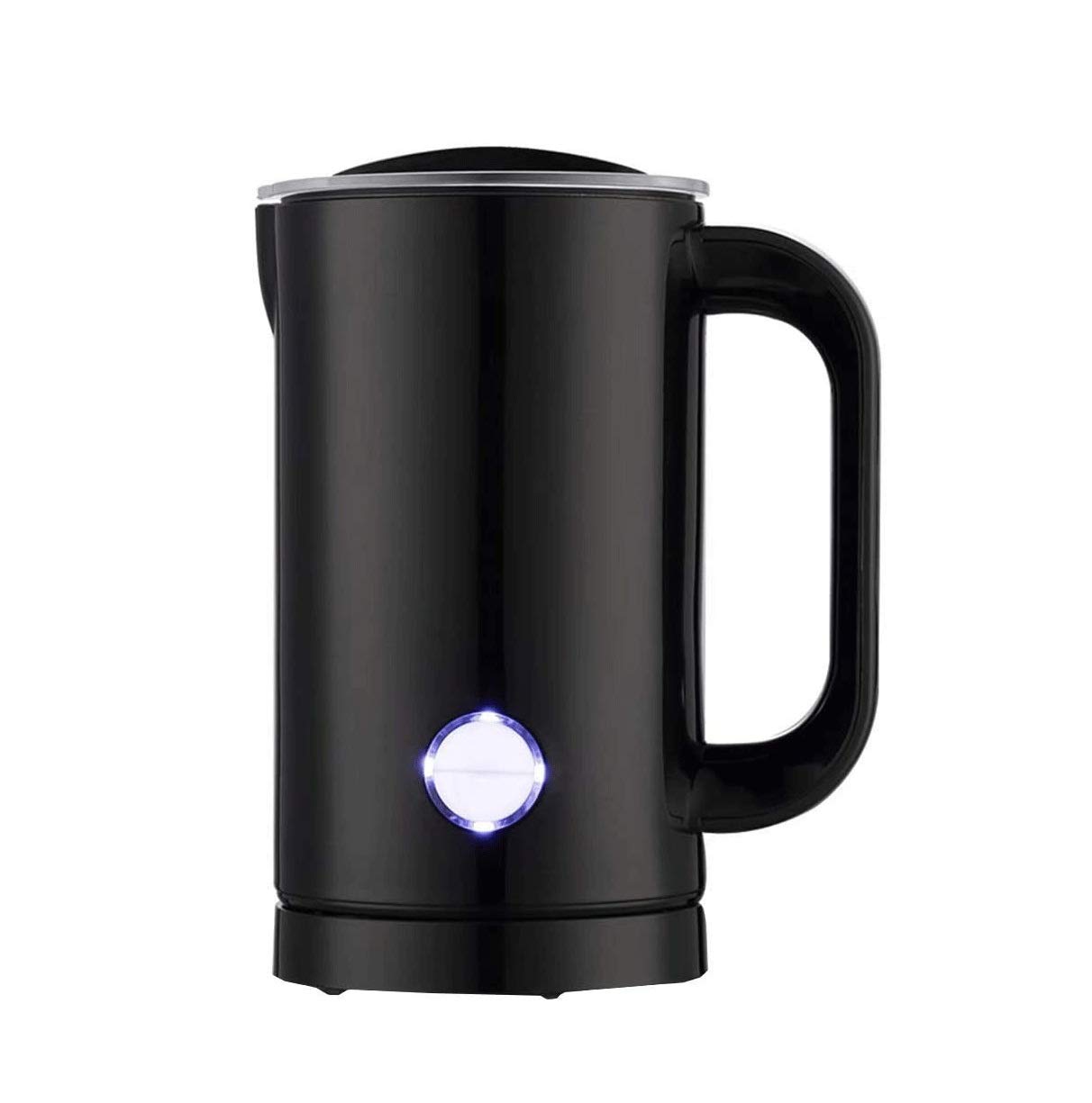 Leche Frother, Acero Inoxidable Leche Eléctrica Frothr Leche Automática Vaporizador, Fabricante de Espuma Cálida y Calor Calentador Militar Operación silenciosa Blender Premium (Negro)
