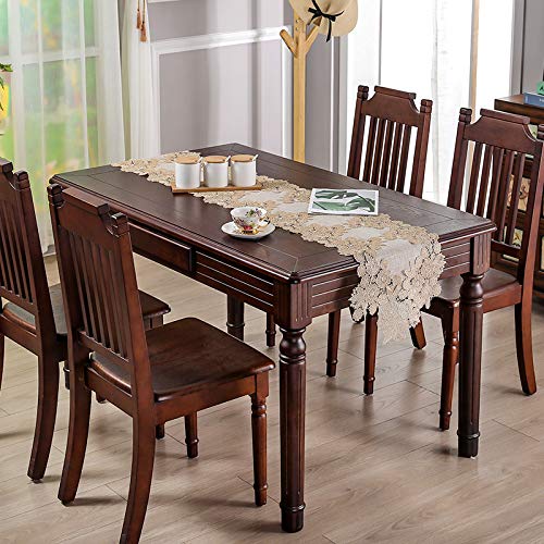 Runner da tavola in Pizzo Marrone con Fiori in