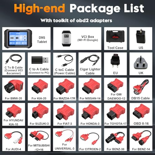 XTOOL D9S Automotive Scanner Diagnostic Tool, 2025 V2.0 Version with FCA AutoAuth, Upgrade of D9, Topology Map, Bidirectional Scan Tool, ECU Coding, 45+ Resets, DoIP/CAN FD, 3 Years Update - Image 6