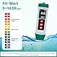 PlayDen PH Messgerät Wasser, PH/TDS/EC/Salzgehalt/Thermometer 5 in 1 pH Wert Messgerät mit LCD-Display, Automatischer Temperatur Kompensations pH Pool Tester, Hochpräziser Trinkwasser Wassertester
