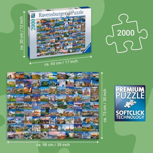Ravensburger - 99 Lugares en Europa - Rompecabezas de 2000 Piezas - Imágenes Impresionantes de los Monumentos Más Populares de Europa - Castillos, Puentes y Más - Idea de Regalo - Rompecabezas para Adultos miniatura 3