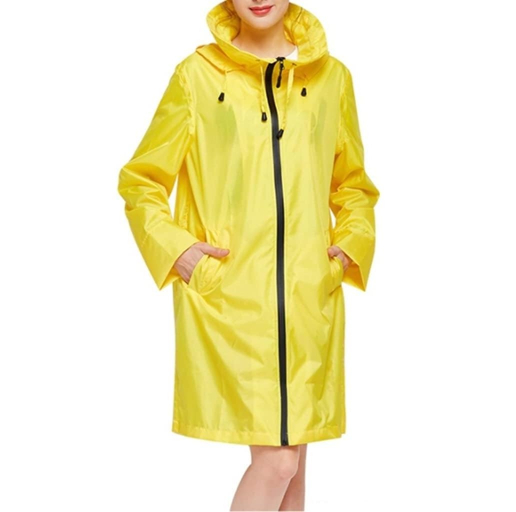 Impermeabile a Poncho Giacca Impermeabile Lunga da Donna in Poliestere Impermeabile con Cappuccio per Spettacoli di Viaggio da Donna Copripioggia