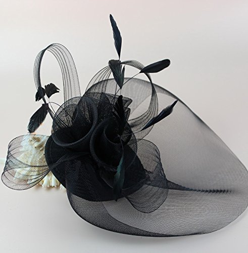 Goliton® vintage fiore piuma sposa fard viso velo