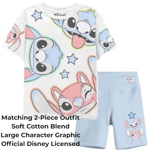 Image of Disney Lilo & Stitch Girls T-Shirt & Shorts Set, Sizes 4-16