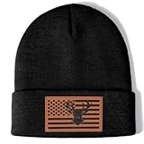 Deer Hunting Beanie Hat Gifts for Men Retirement Gifts Grandpa Dad Husband Hunter Deer Hunting Gifts Stuff Gear Accessories Black