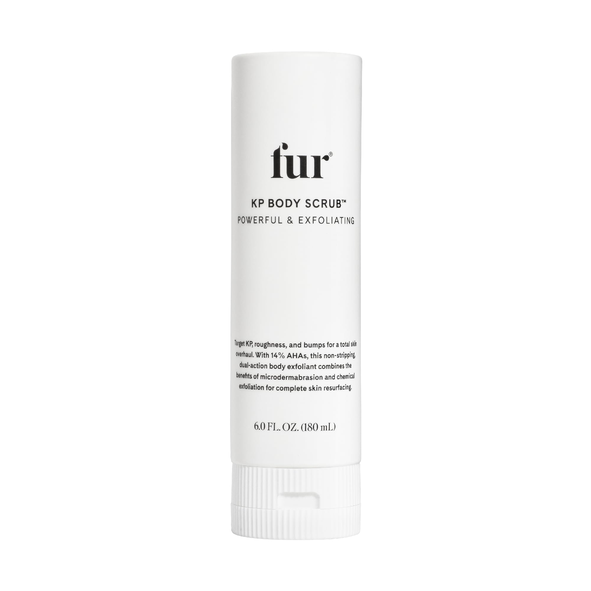 FurKP Body Scrub - Powerful 14% AHA Body Scrub for Keratosis Pilaris or Rough Patches to Smooth and Clear Skin using Lactic Acid and Physical Exfoliants While Moisturizing the Skin - 6 oz