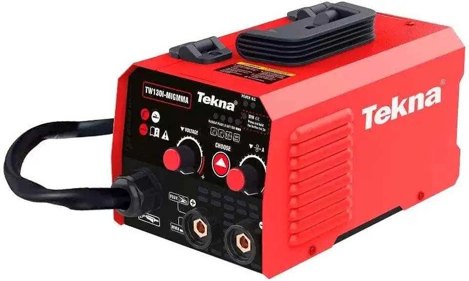 Máquina de Solda Tekna TW130I-MIGMMA 220V | MIG/MMA, 120A, Leve e Portátil, Para Arame sem Gás até 1kg