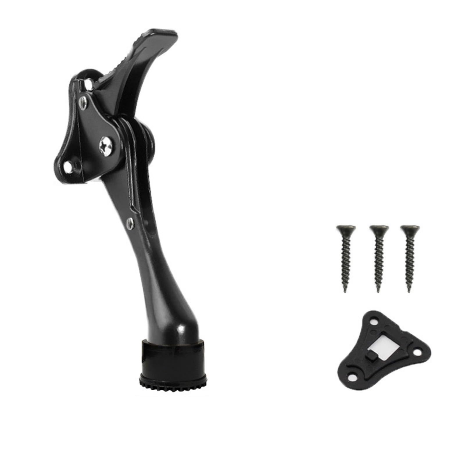 Limtula Black Sturdy Metal Alloy Horseshoe Door Holder Prevents Damage And For Home Spaces Permanent Metal Door Stopper