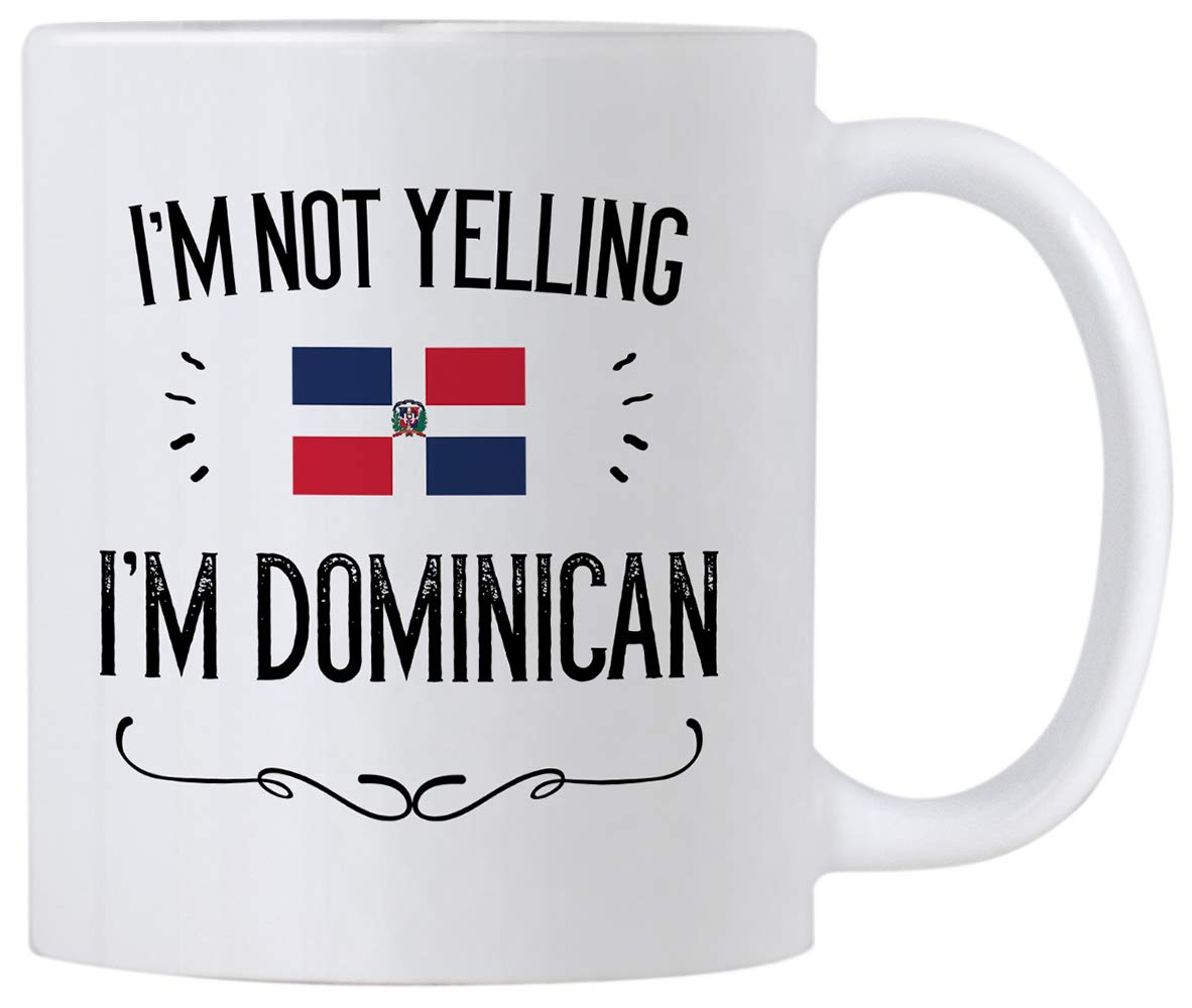 Casitika Funny Dominican Republic Gifts Im Not Yelling Im Dominican 11 Oz Ceramic Coffee Mug Cups for Dominicans