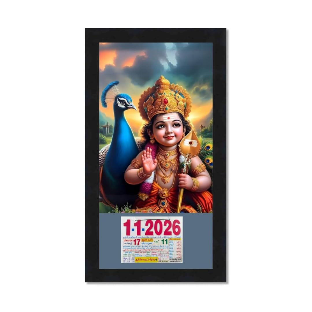 Nira Pioneers 12×6 Inch Custom Photo Frame Calendar – Personalized Wall Hanging Frame with Daily Tear Calendar | Baby Photo, God Photo, Name Print Gift-image-3