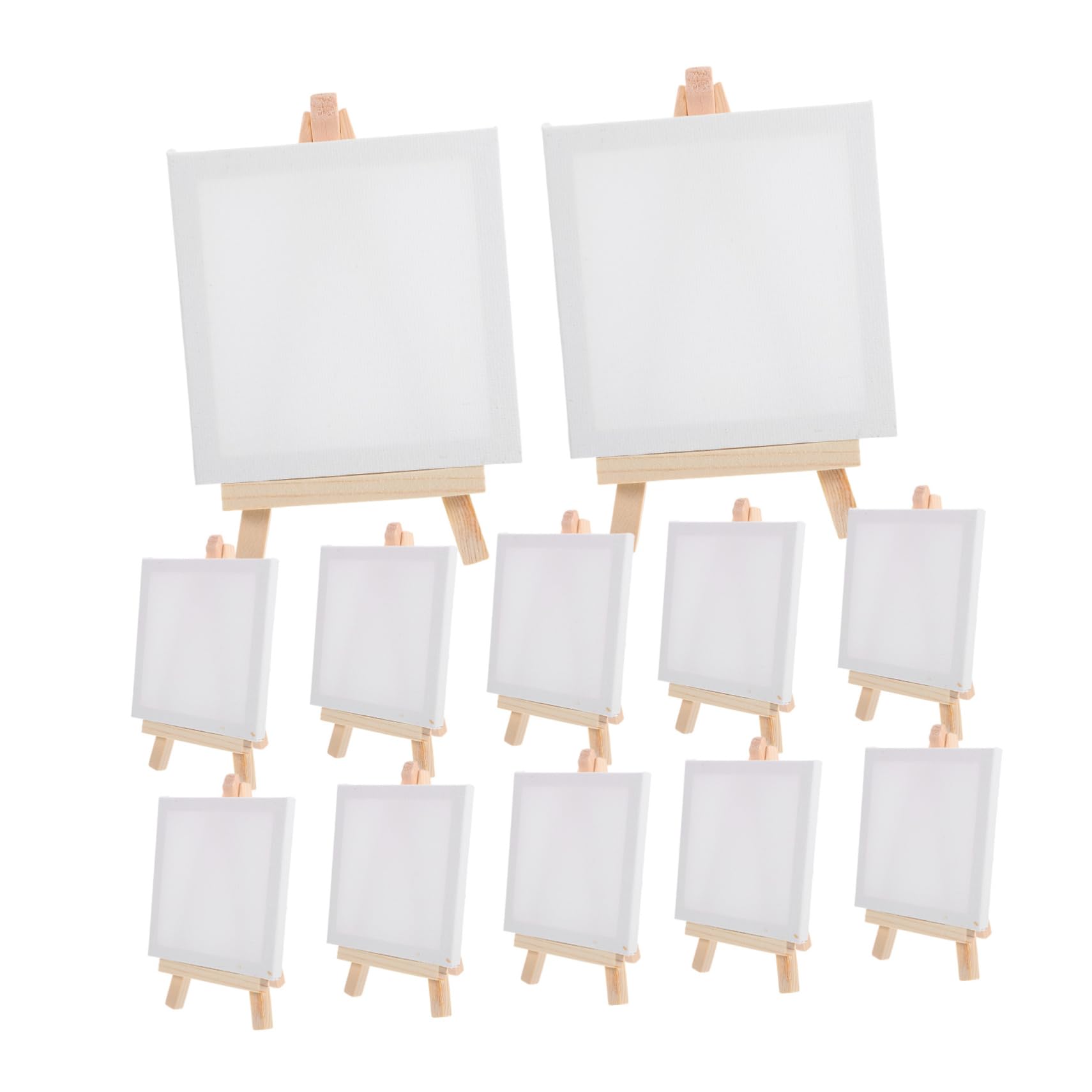 STOBOK 12stücke Dekorative Kleine Staffeleien Mit Malleinwand Malset Für Multi-funktionale Kunst-display-einheiten Für Kreativprojekte Und Kunstunterricht