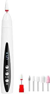 2-in-1 Electric Nail Drill with UV Gel Nail Lamp Cordless Nail File，White