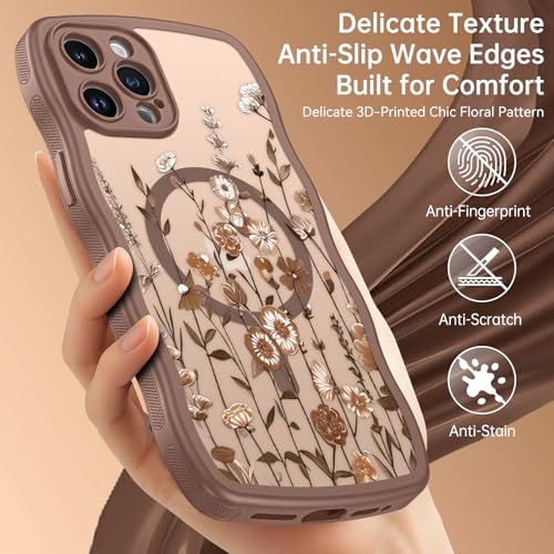 Coque iPhone 12 Pro Max fleurie avec bords ondulés GUAGUA - 3