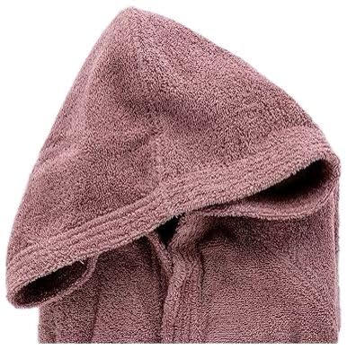 EGIDIO Accappatoio Riviera Unisex Uomo/Donna Modello Glamour con Cappuccio e Tasche in Spugna di Cotone Interna