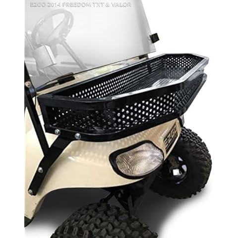Huskey Parts Company Front Clay/Utility/Cargo Basket for EZGO Freedom TXT/Valor (2014-2022) Gas Electric Golf Cart W/Brackets Cover