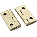 Murtenze 8 Pcs 1 Inch Mini Solid Brass Hinges，Brass Cabinet Hinge Small Box Hinges Butt Hinge for Cabinet, Drawer, Wood Box