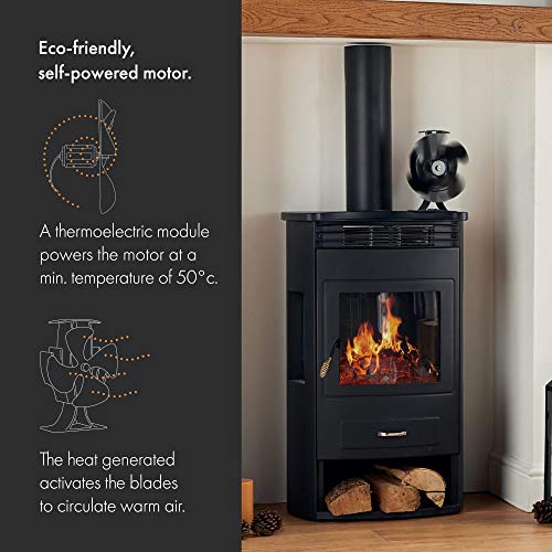VonHaus-Stove-Fan--Log-Burner-Fan-with-4-Blades-Heat-Powered-Fan-for-WoodLog-Burners-Fireplaces-Stove-Heaters--Silent-Operation-Eco-Friendly-Circulation-Self-Powered-2-Year-Warranty