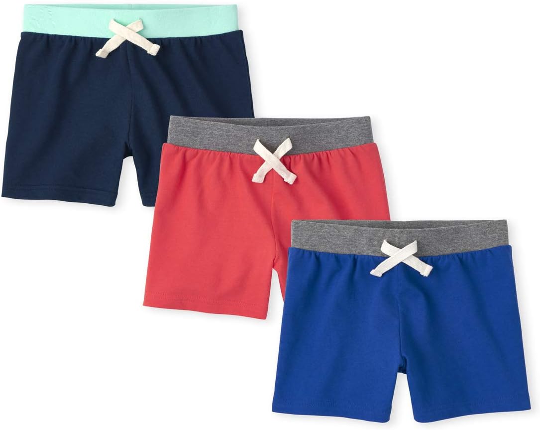 The Children's Place,Toddler Boys Jersey Shorts 3-Pack,Multi CLR,4T