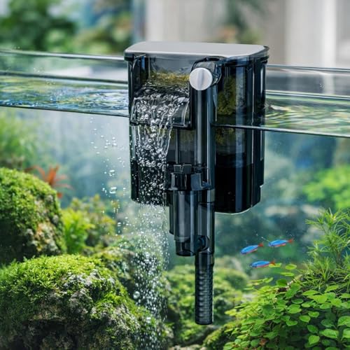 Image of Rizopets BLH-401 Hang on Filter, Aquarium Filter, 4W, 250L /H Max Output, Advanced Air Compressing System