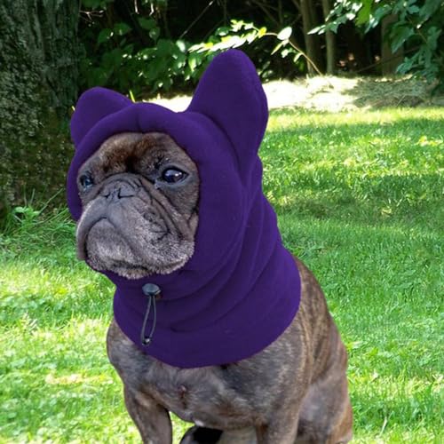 Gorro de Invierno para Perro con Orejeras y Bufanda Violeta miniatura 2