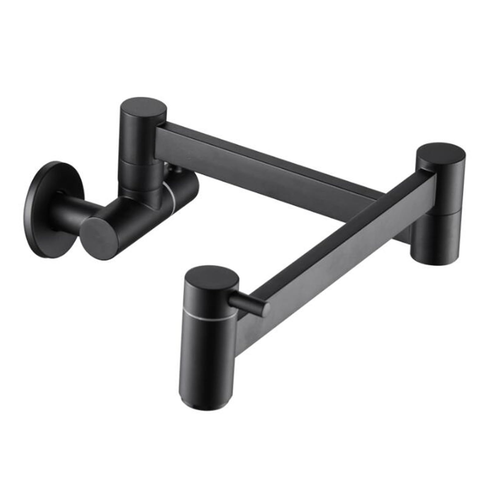 Lmysxaoz Black Wall Mounted Kitchen Taps Cold Water Double Switch Tap Folding Swivel Sink