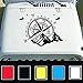 Fochutech Car Decals, Compass with Mountains Hood Decal/Car Rear Window Decals/Door Decal, Waterproof Car Decal Stickers, for RV Pickup Truck Boat Wall (Black, 1 PCS)