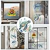 GORGECRAFT 4Pcs 16cm Sea Turtle Window Decal Ocean Creatures Animal Coral Seaweed Bubble Glass Sliding Door Sticker Static Clings Vinyl Alert Bedroom Bathroom Anti-Collision Decals for Home Decor #5