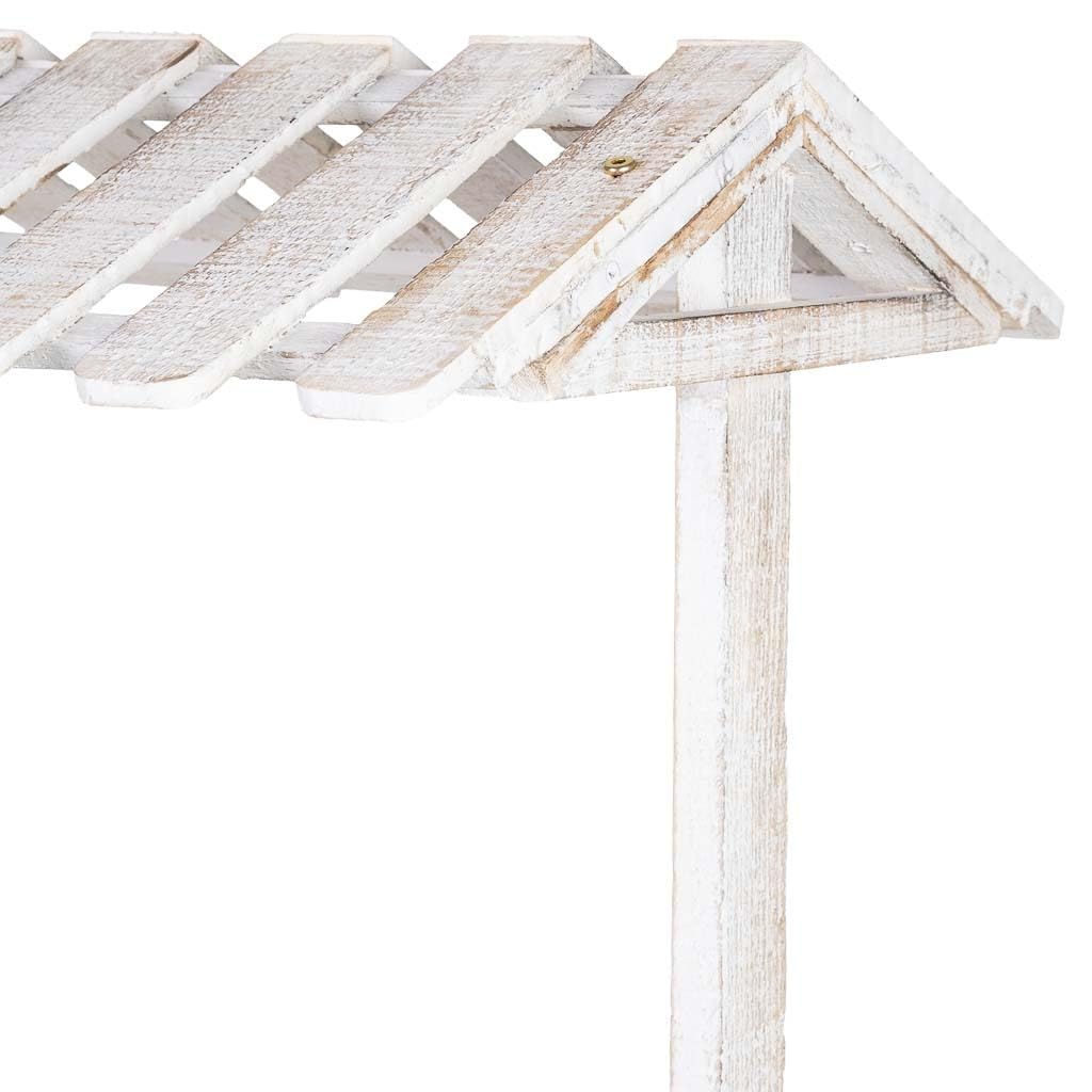 WANDERLUST DECO Carro expositor-estantería de madera 143x60x170h cm