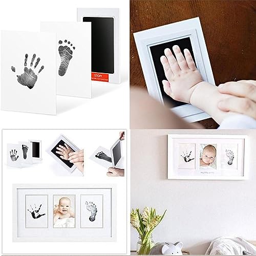 Miniatura 7 de Jdxun 4 Piezas Huellas Bebe Recien Nacido, Almohadillas De Tinta De Manos Y Pies Bebé Sin Tacto, Kit Huella Del Mascota, Regalo De Bautizo