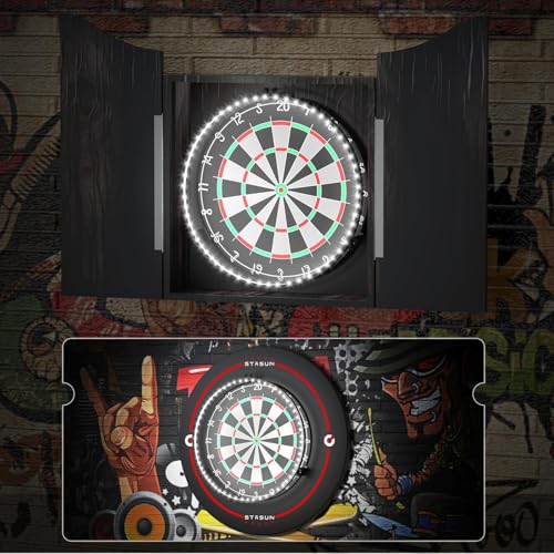 STASUN 360° Dartboard Ring Light, Dimmable Magnetic LED Dart Board Lighting System, 12W 6500K White Light for Shadow-Free Visibility in Home Bars, Game Rooms & Dartboards - image 8