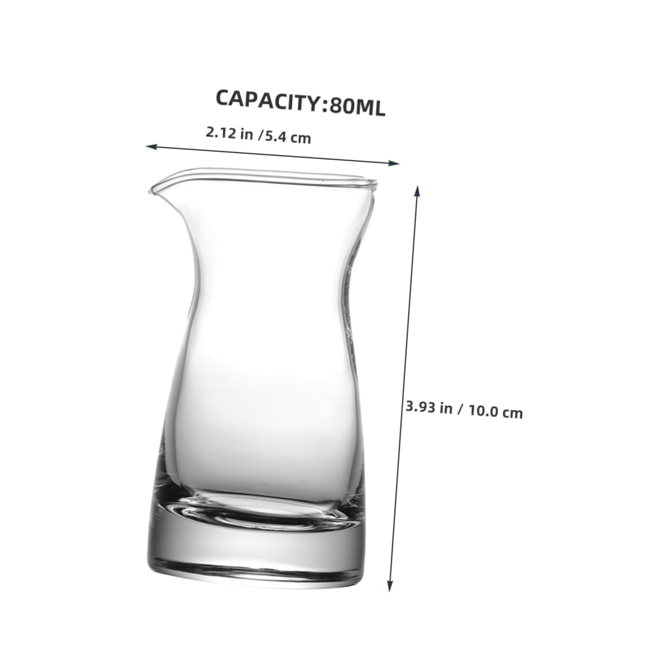 6 Stück Glas Milchrahmkännchen 80ml für Soße und Getränke
