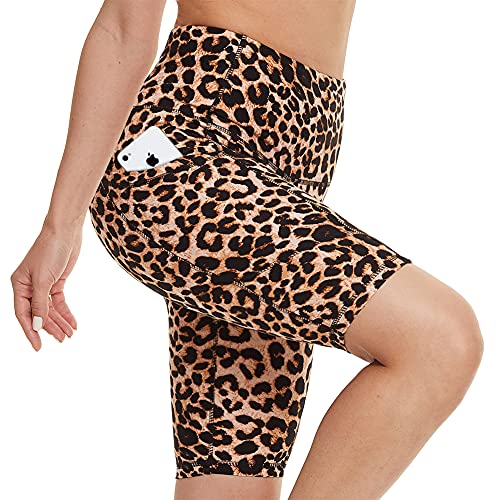 Biker-Shorts für Frauen mit Taschen, hohe Taille, nicht durchsichtig, Workout-Shorts für Yoga, Laufen, Athletik, Übung - - X-Klein Cover