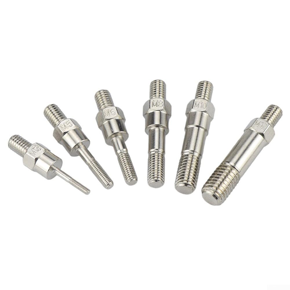 Accessori efficienti per rivettatrici, testa del mandrino e viti per asta di trazione per BT606 BT605 BT607, compatibili con più dimensioni (M8)