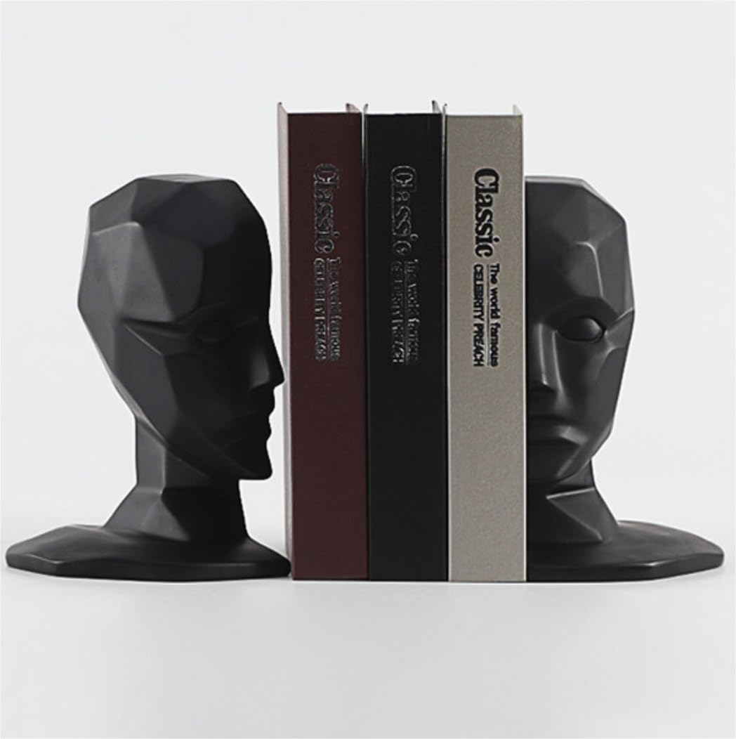 Buchstütze Buchstützen, Geometrische Kopfzeilen, Buchstopper, Kunstharz-Dekor, Buchstütze, Kunstdesign, Für Halten Von Büchern Für Die Organisation Zu Hause Schreibtisch Dekorative