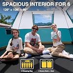 Instant 6 Person Tent for Camping with Rainfly, Under 60s Setup, 10 x 9ft - Image 3