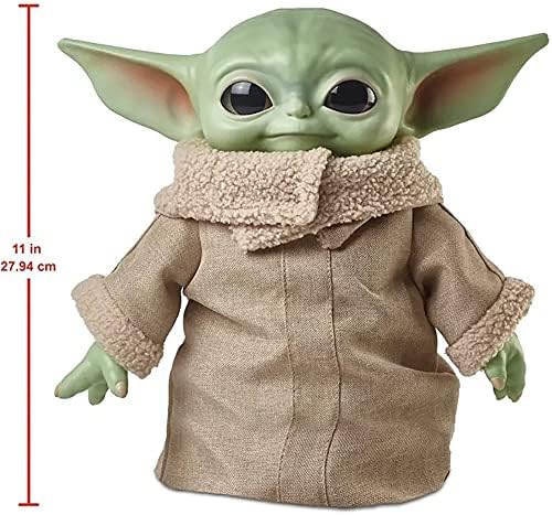 Amazon Com Star Wars Grogu Plush Toy 11 In The Child From The Mandalorian Collectible Stuffed Character For Movie Fans Ages 3 Years And Older Toys Games