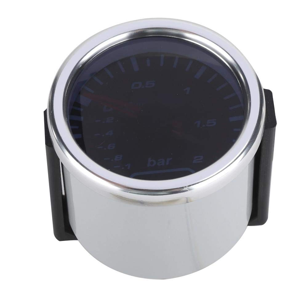 12V 1-2Bar Modificado Boost Gauge Mecánico Turbo Presión Medidor 52mm/2in