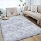 Lommegy Alfombras Salón Pelo Largo Alfombras Modernas Super Suaves de la Pelusa Alfombra de Habitacion Lavables y Antideslizante para Interiores Estar Habitación (140 * 200cm)
