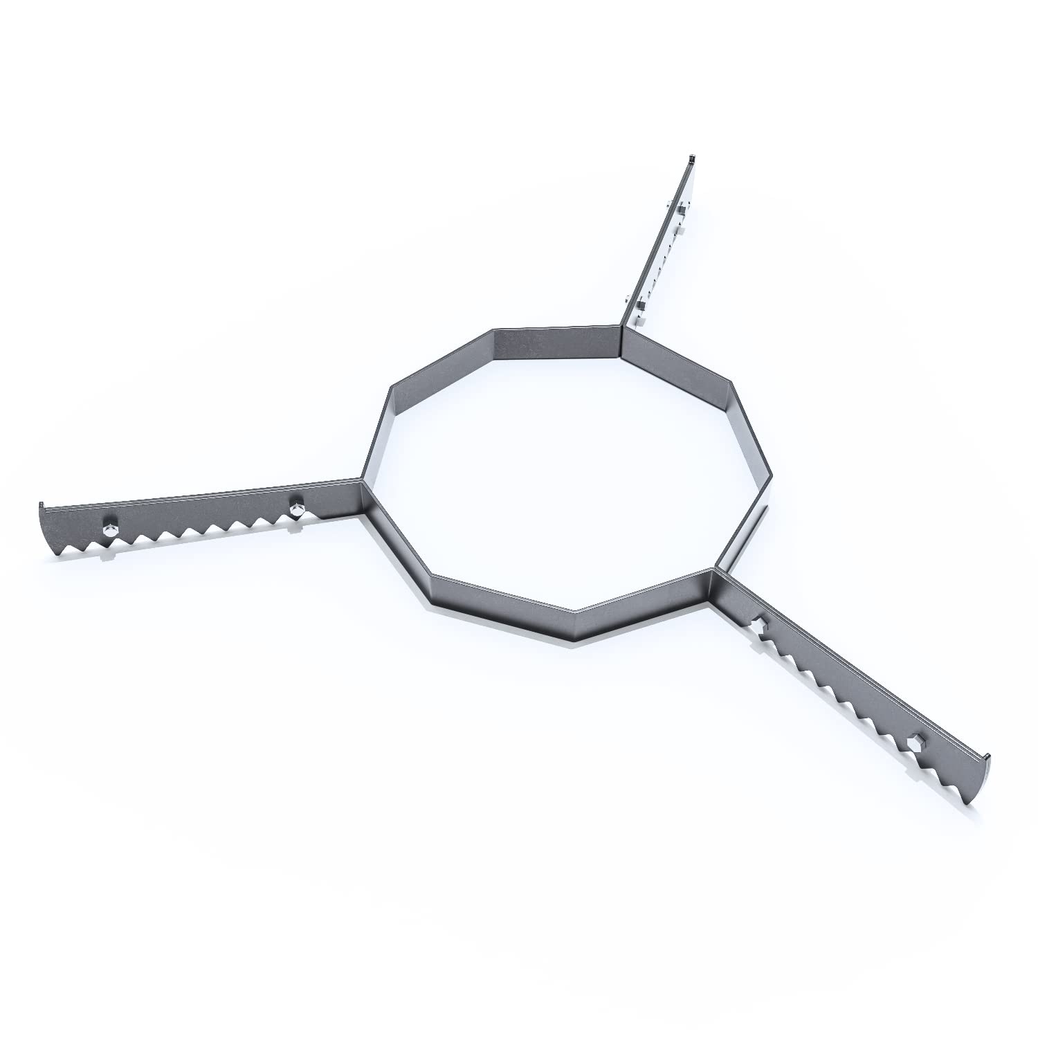 teileplus24 FR04 Grillmeister Set | 3-teilig | Grillring 55 cm + Grilleinsatz Ø 20cm + Auflageleiste, Größe:Grillring 55cm Grilleinsatz Abstandshalterleiste